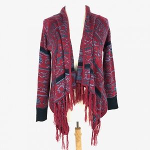 Belle Du Jour Women Southwestern Print Sweater - L